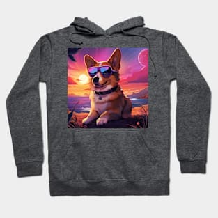 Beach Corgi Hoodie